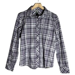 The North Face Purple Plaid Button Down Button Up - Size M